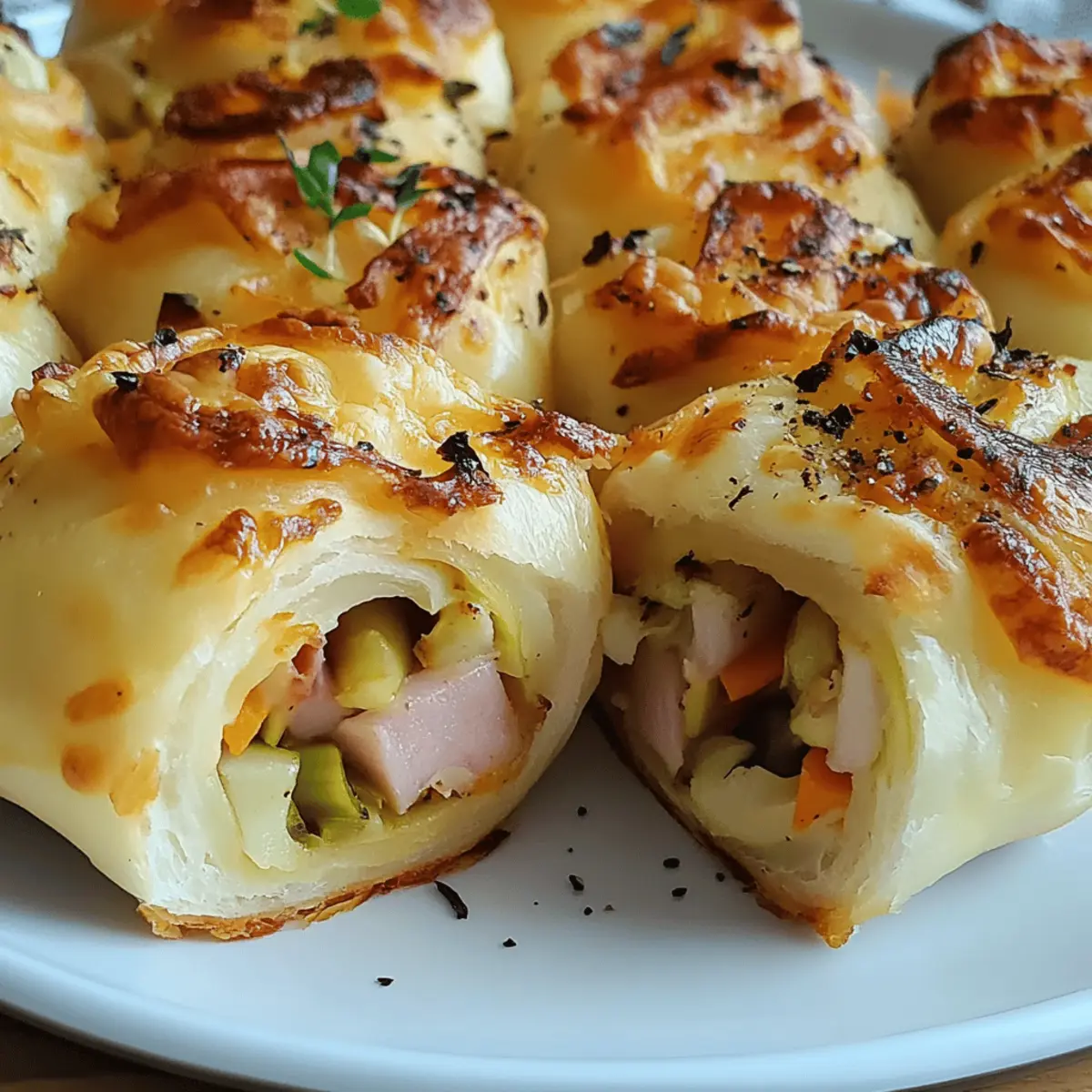 Gefüllte Pizza-Röllchen für den perfekten Snack