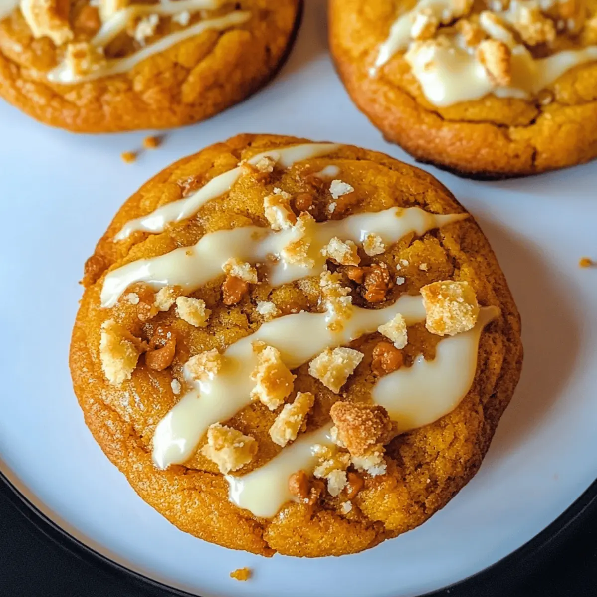 Kürbis Kekse mit Karamell und Streuseln