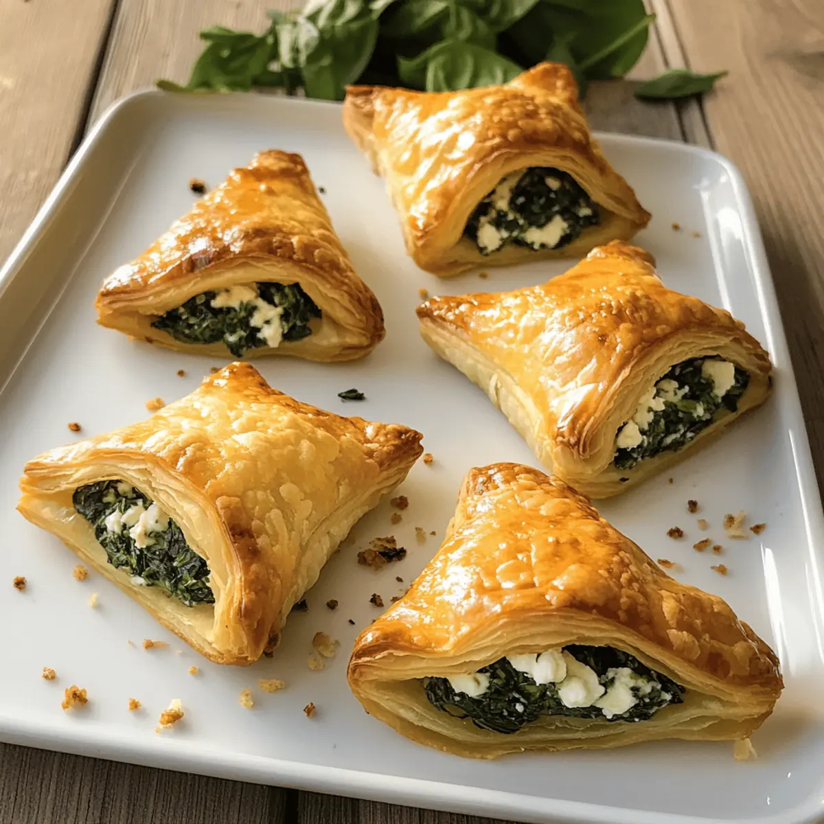 Knusprige Spinat-Feta-Blätterteig-Häppchen lecker genießen