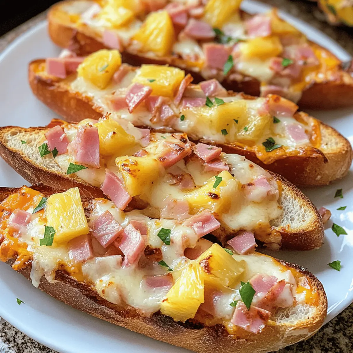 Hawaii-Baguette für schnelles Familienabendessen