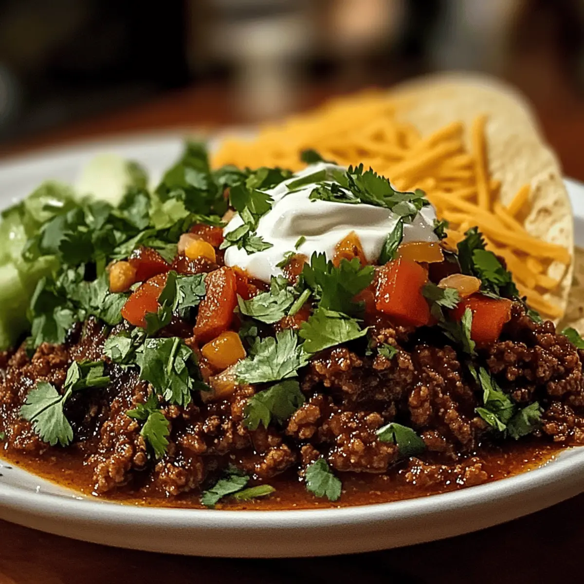 Köstliches Mexikanisches Rinderhackfleisch genießen