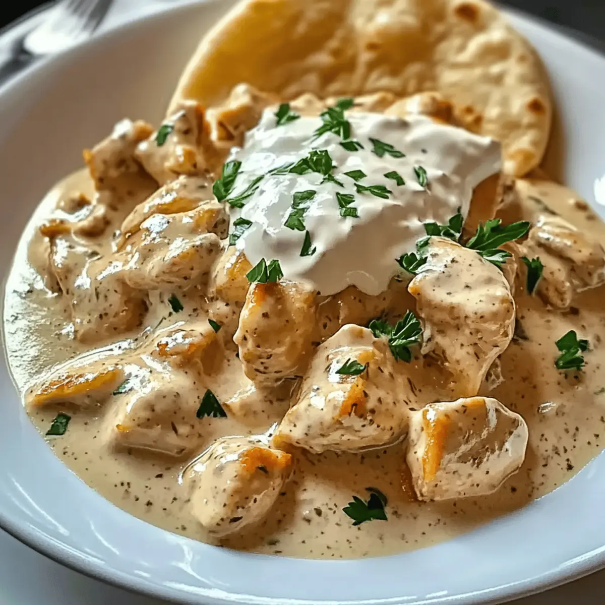 Hähnchengyros in Schmandsoße schnell gemacht