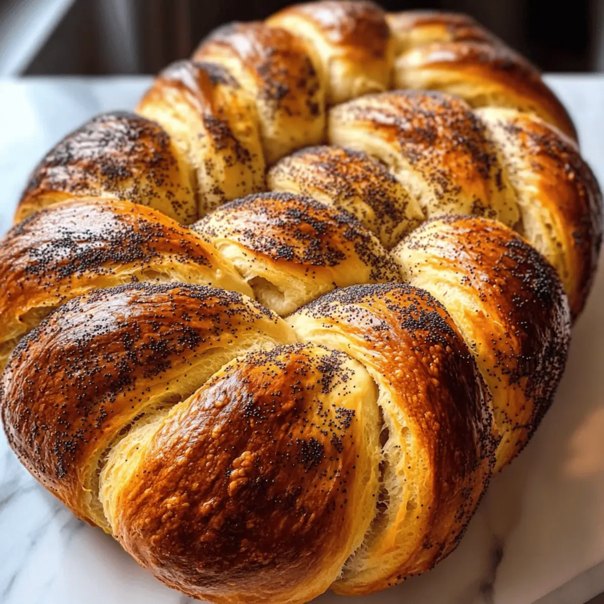 Hefezopf mit Mohnfüllung für ein gemütliches Wochenende