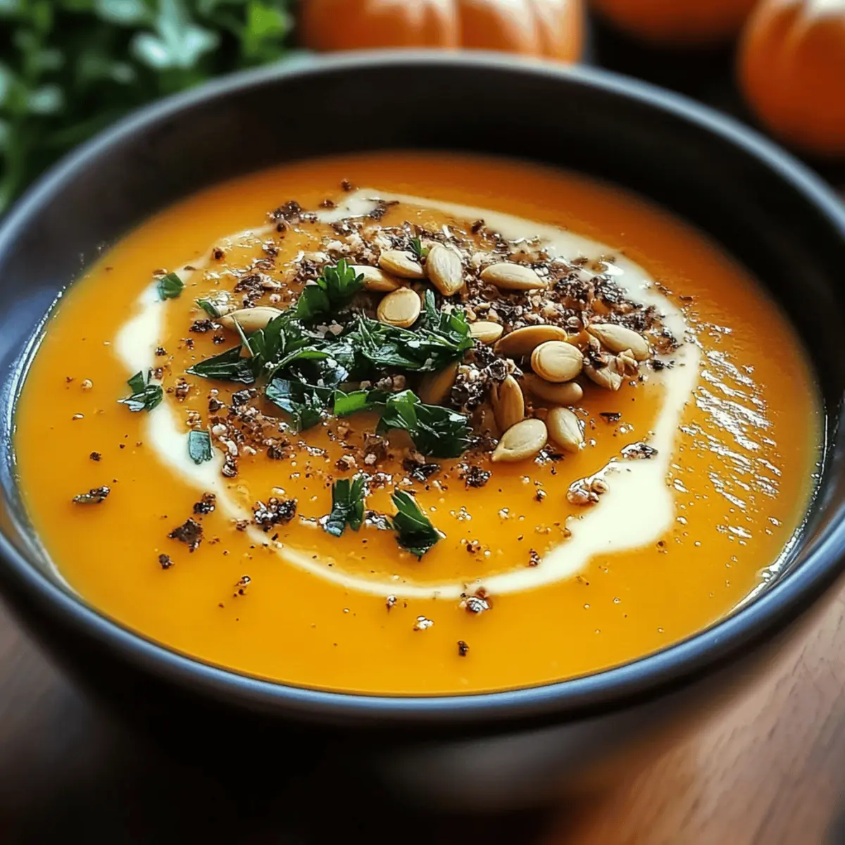 Klassische Kürbissuppe mit Hokkaido für den Herbst