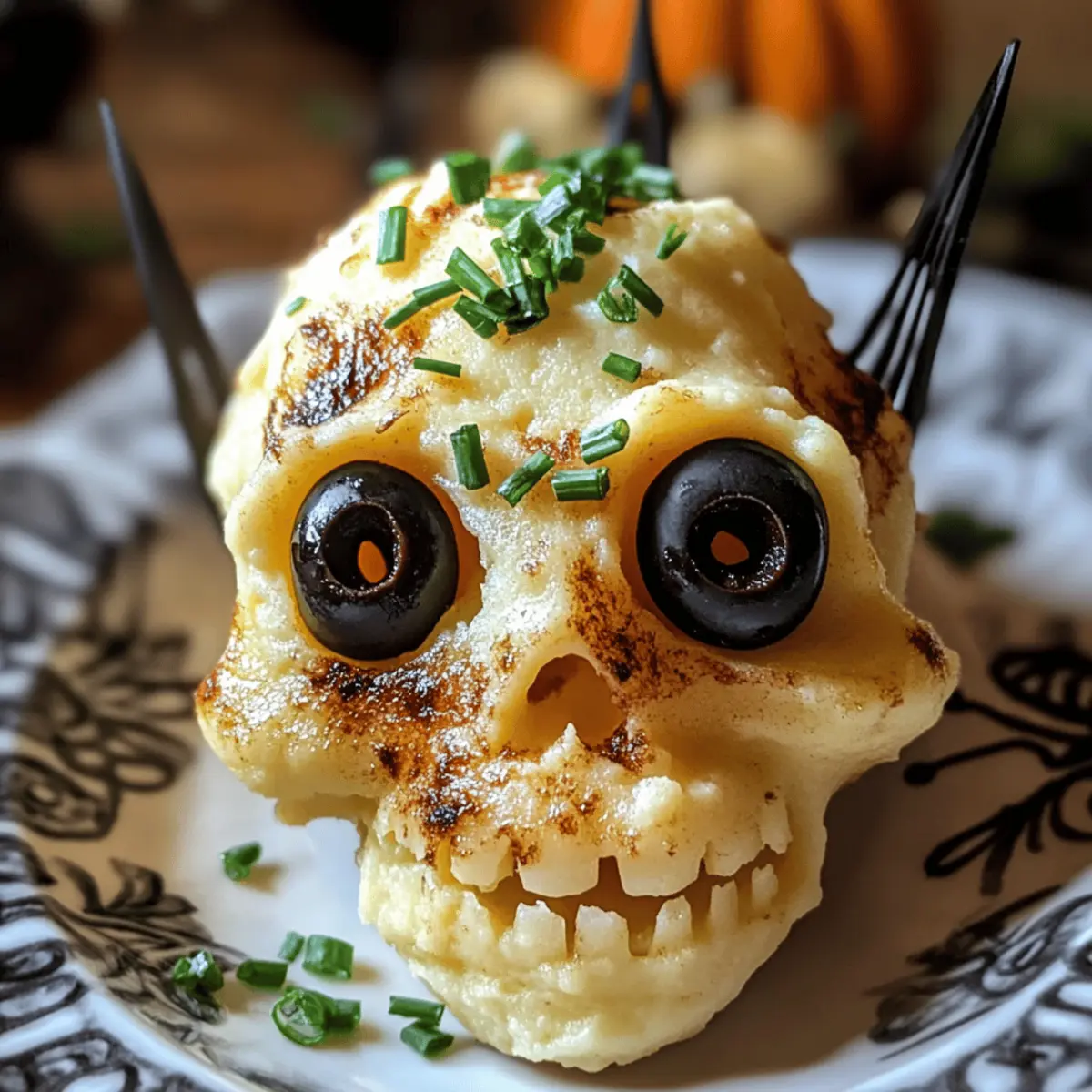 Gruselige Totenkopf Kartoffeln für Halloween Spaß