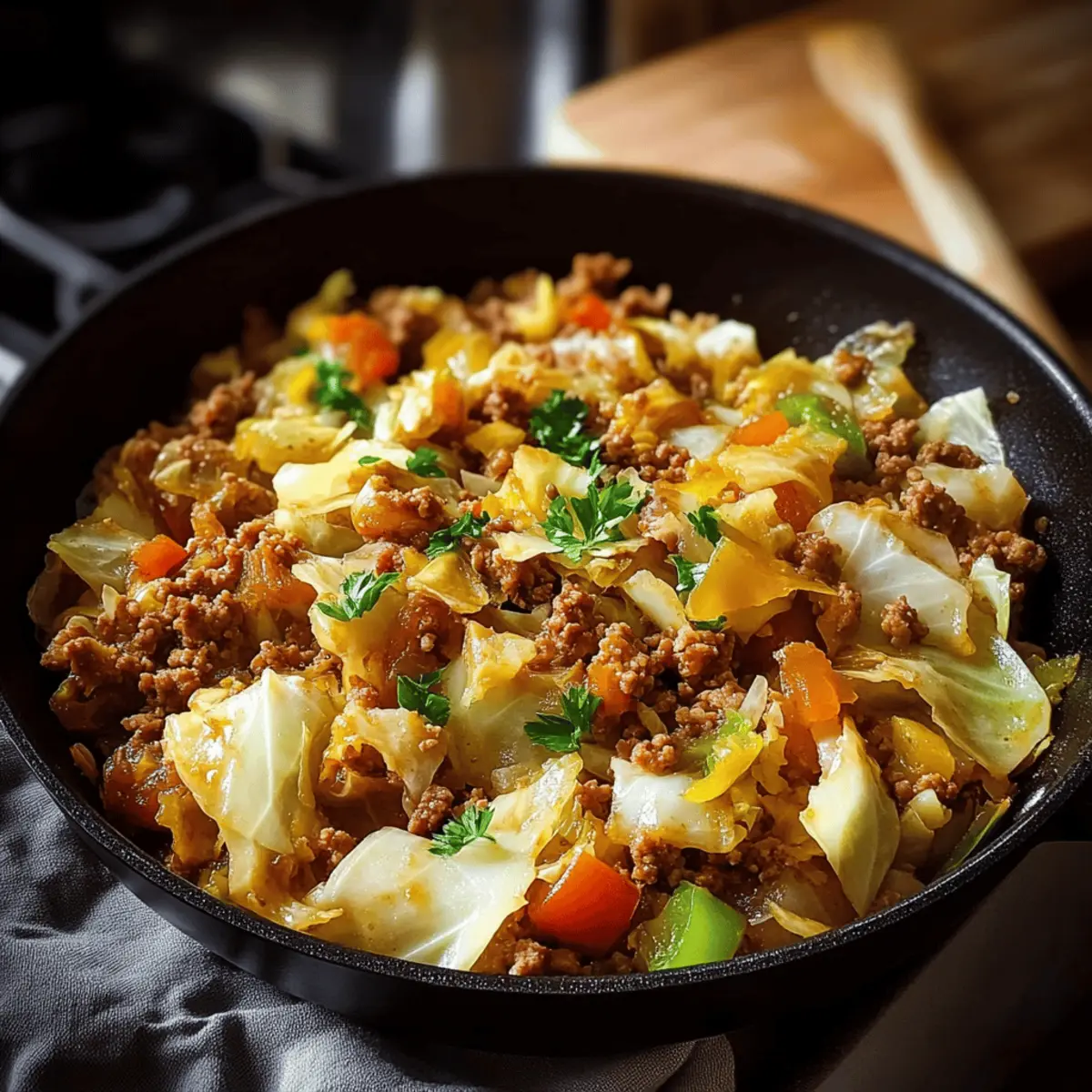Bombastische Spitzkohl-Hackfleisch-Pfanne für die Familie