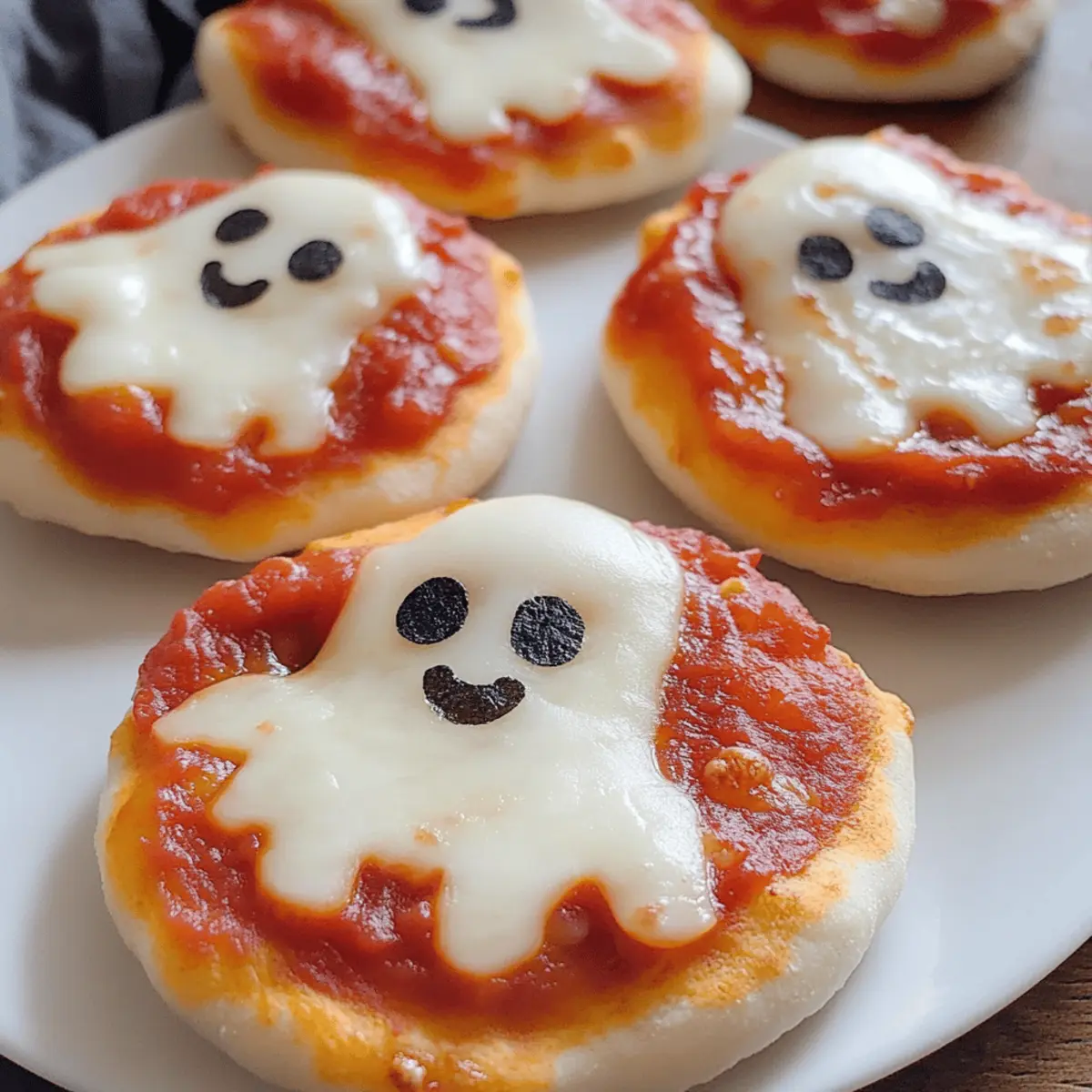 Gespenstische Mini-Geisterpizzas für Halloween Spaß
