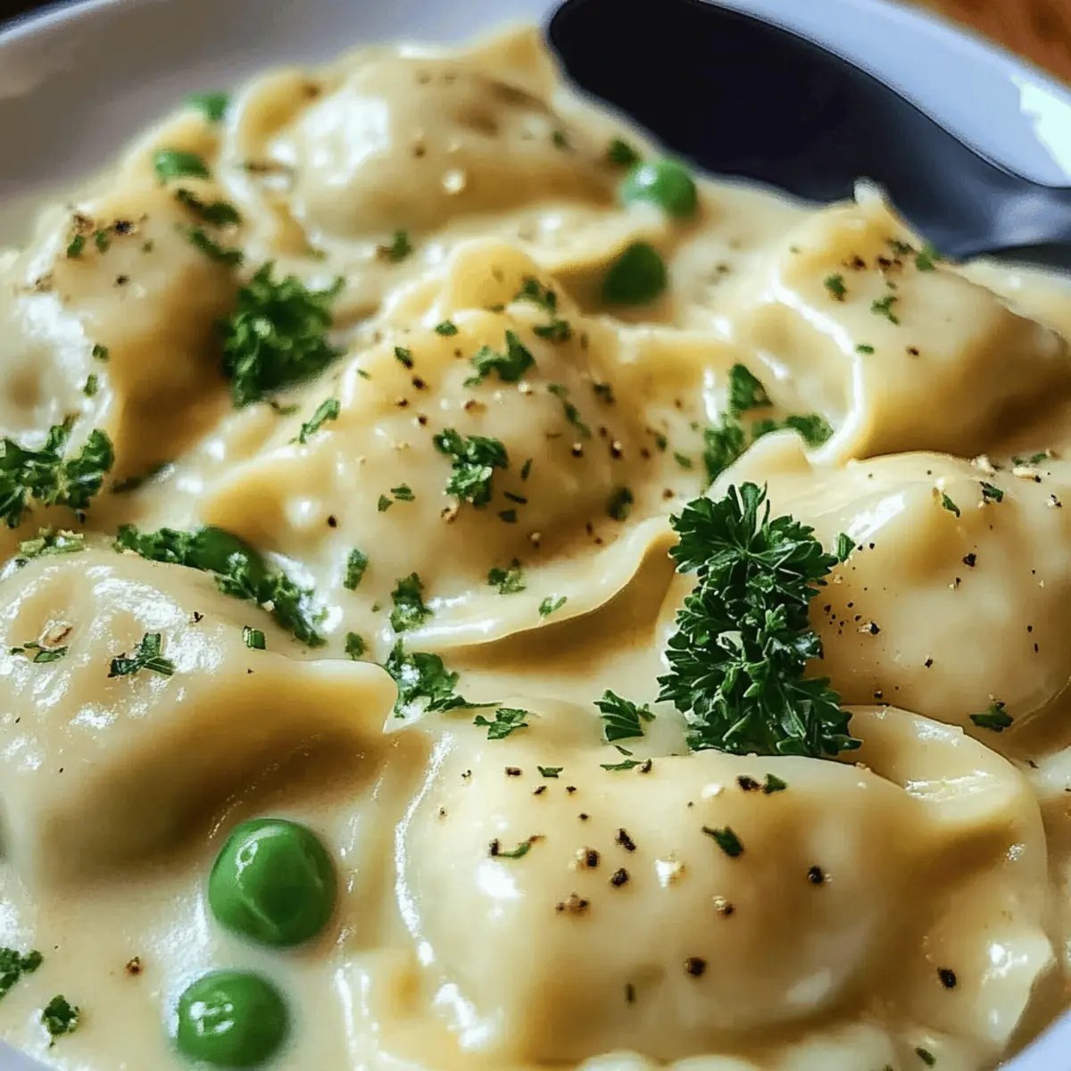 Maultaschen in Käse-Sahne-Soße für ein herzliches Frühstück