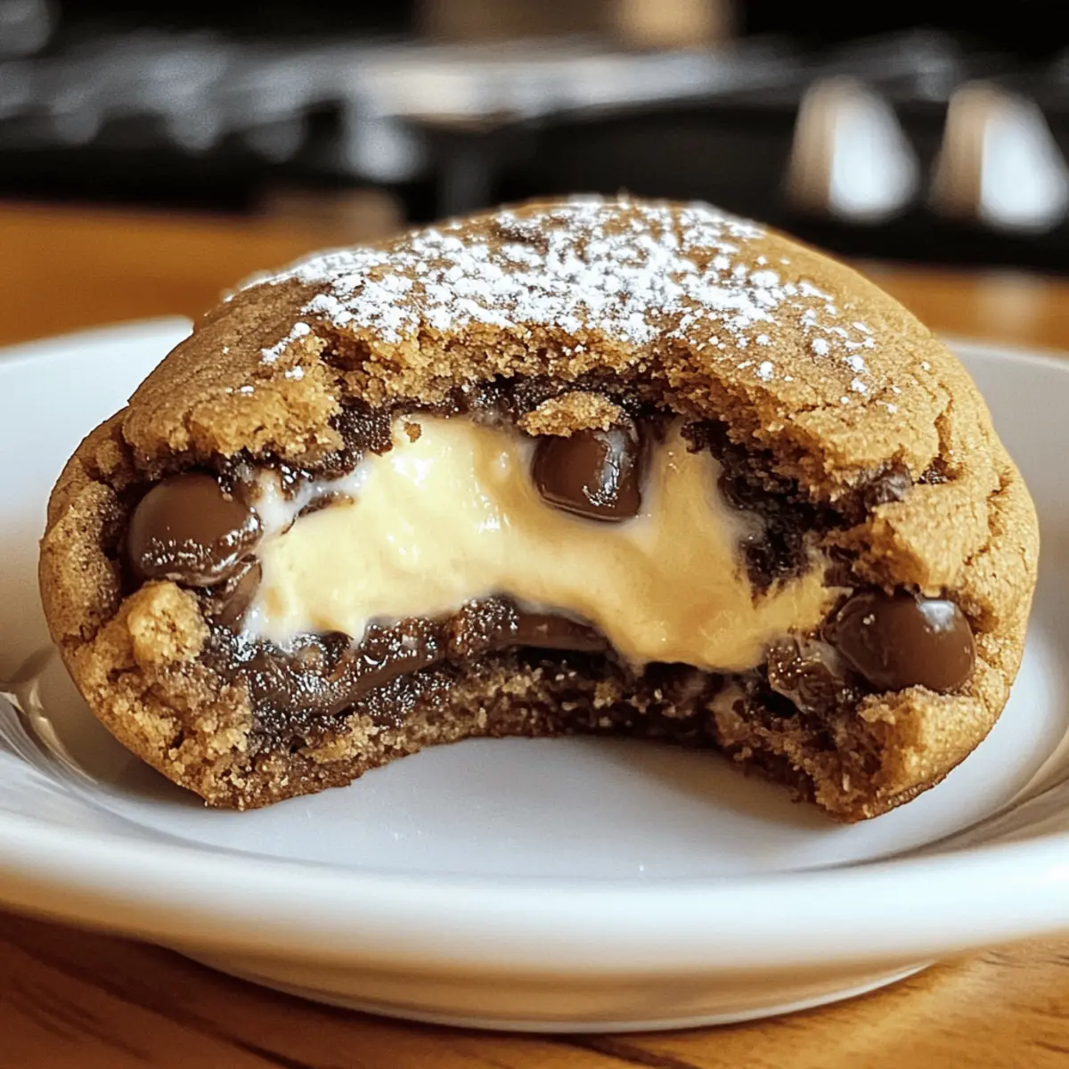 Käsekuchen gefüllte Schokoladenkekse perfekter Genuss