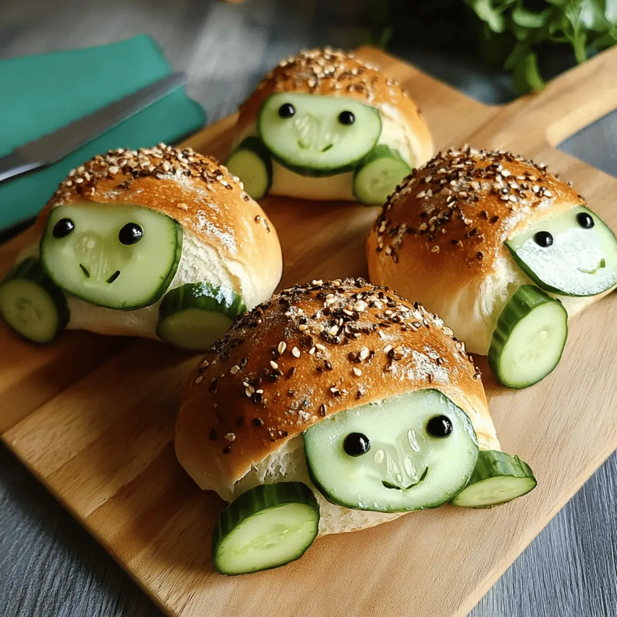 Schildkrötenbrötchen für kreative Lunchpausen