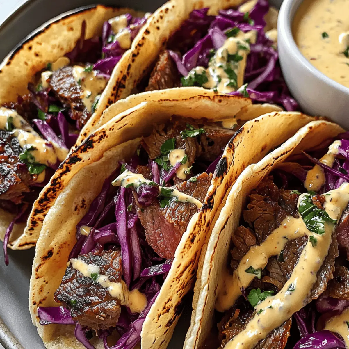 Rinderrouladen Tacos mit Rotkohl Slaw erleben