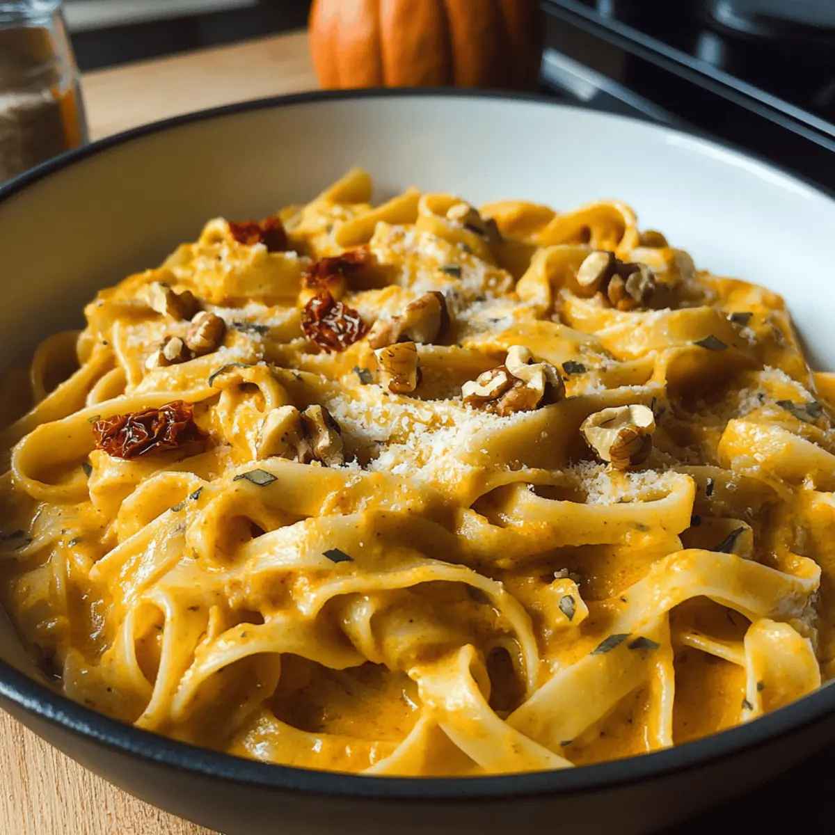 One-Pot-Kürbis-Pasta für gemütliche Herbstabende