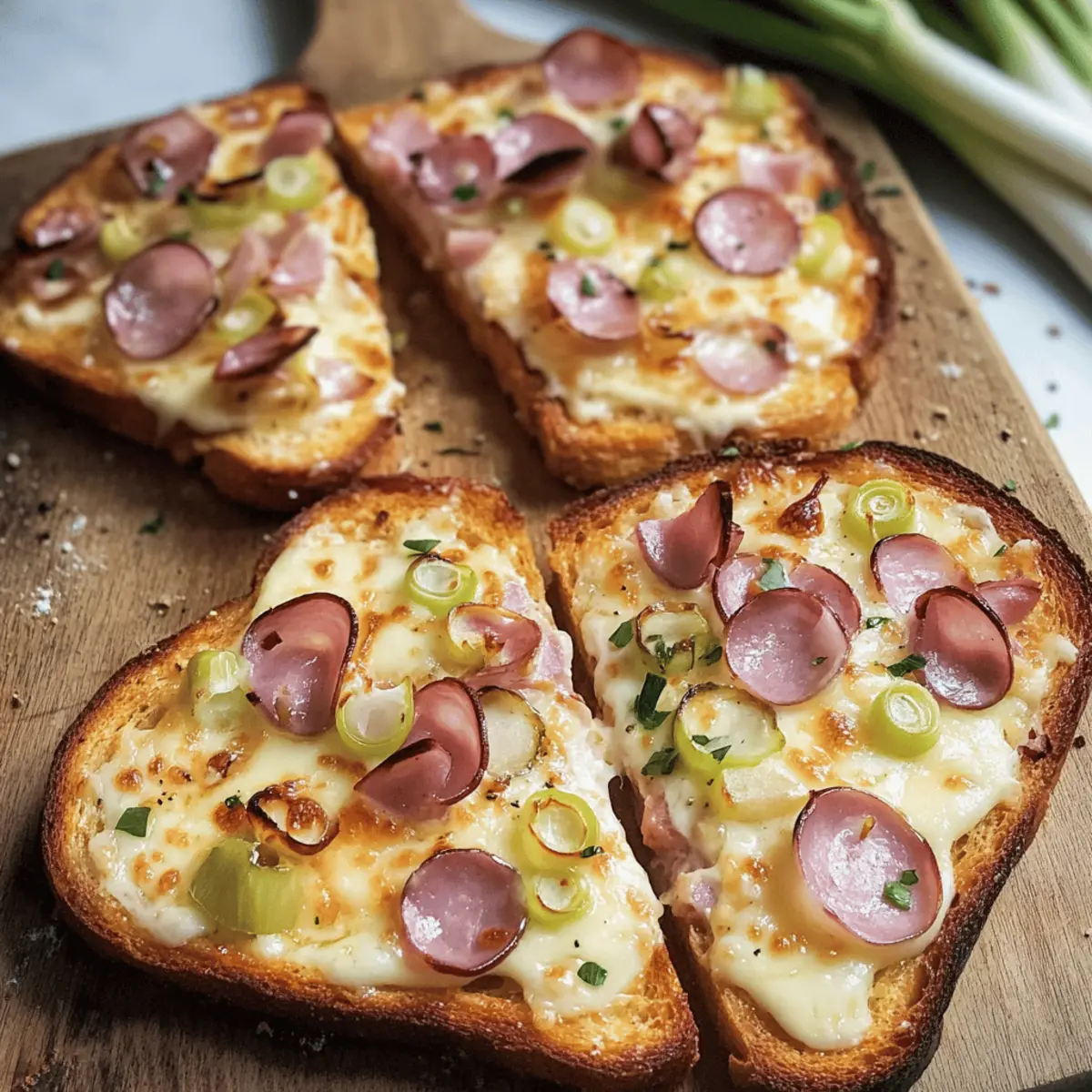 Flammkuchen Toast: Einfaches Snackvergnügen für Partys