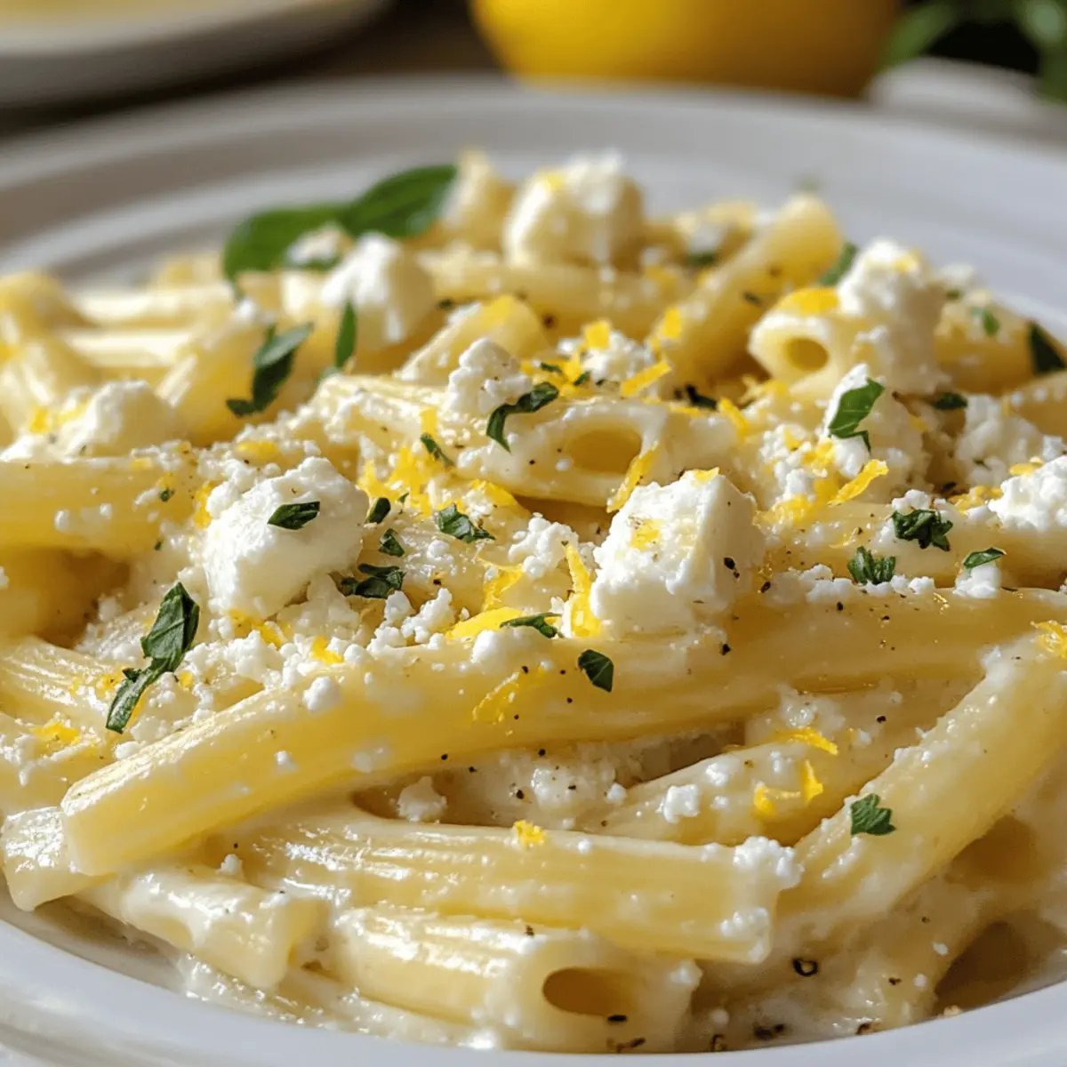 Cremige Zitronen-Feta-Pasta in 25 Minuten