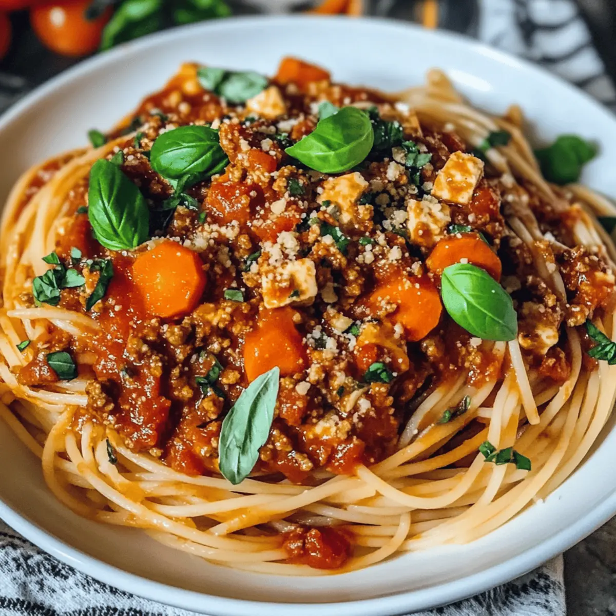 Vegan Spaghetti Bolognese ganz schnell zubereiten
