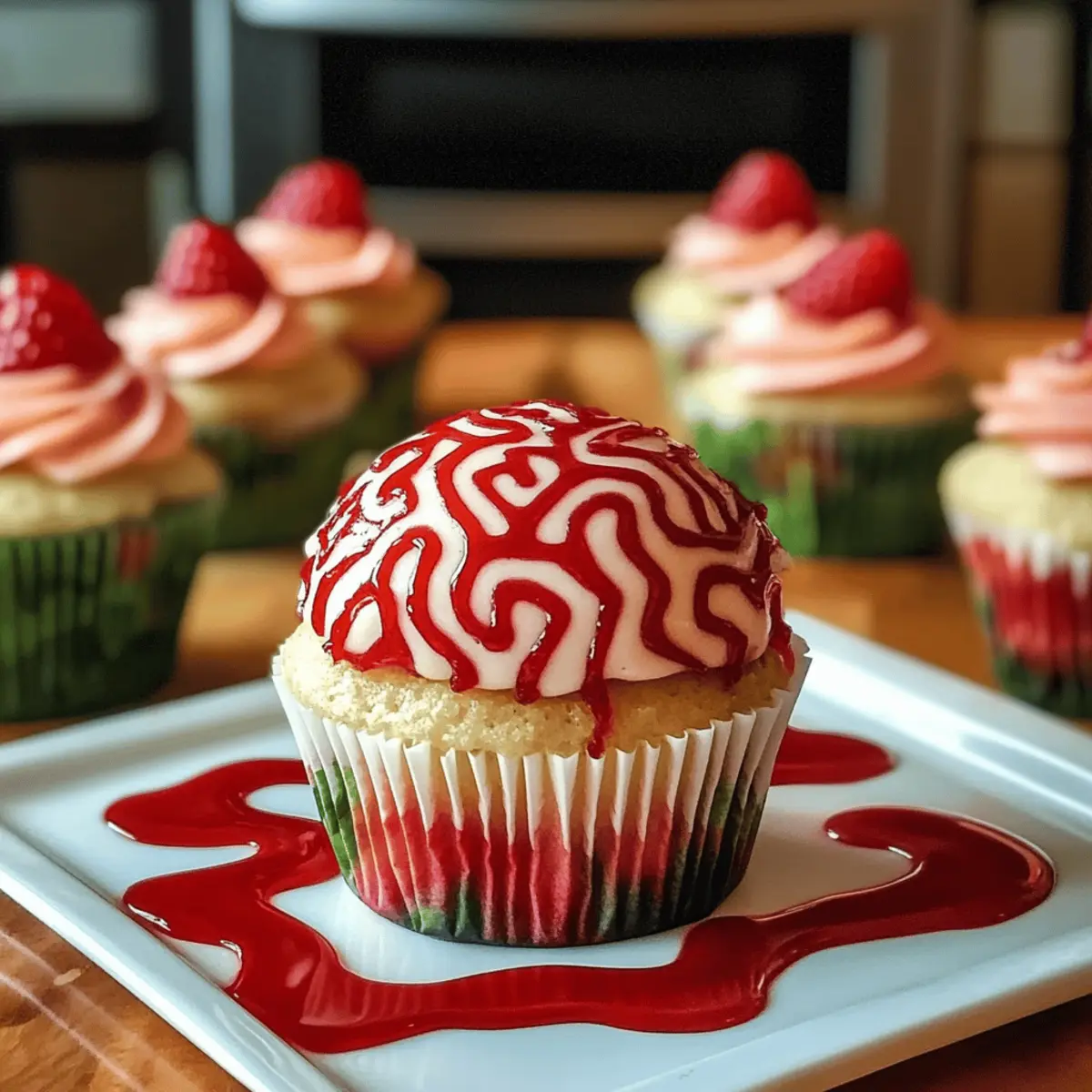 Leckere Halloween Cupcakes mit Geister-Frosting