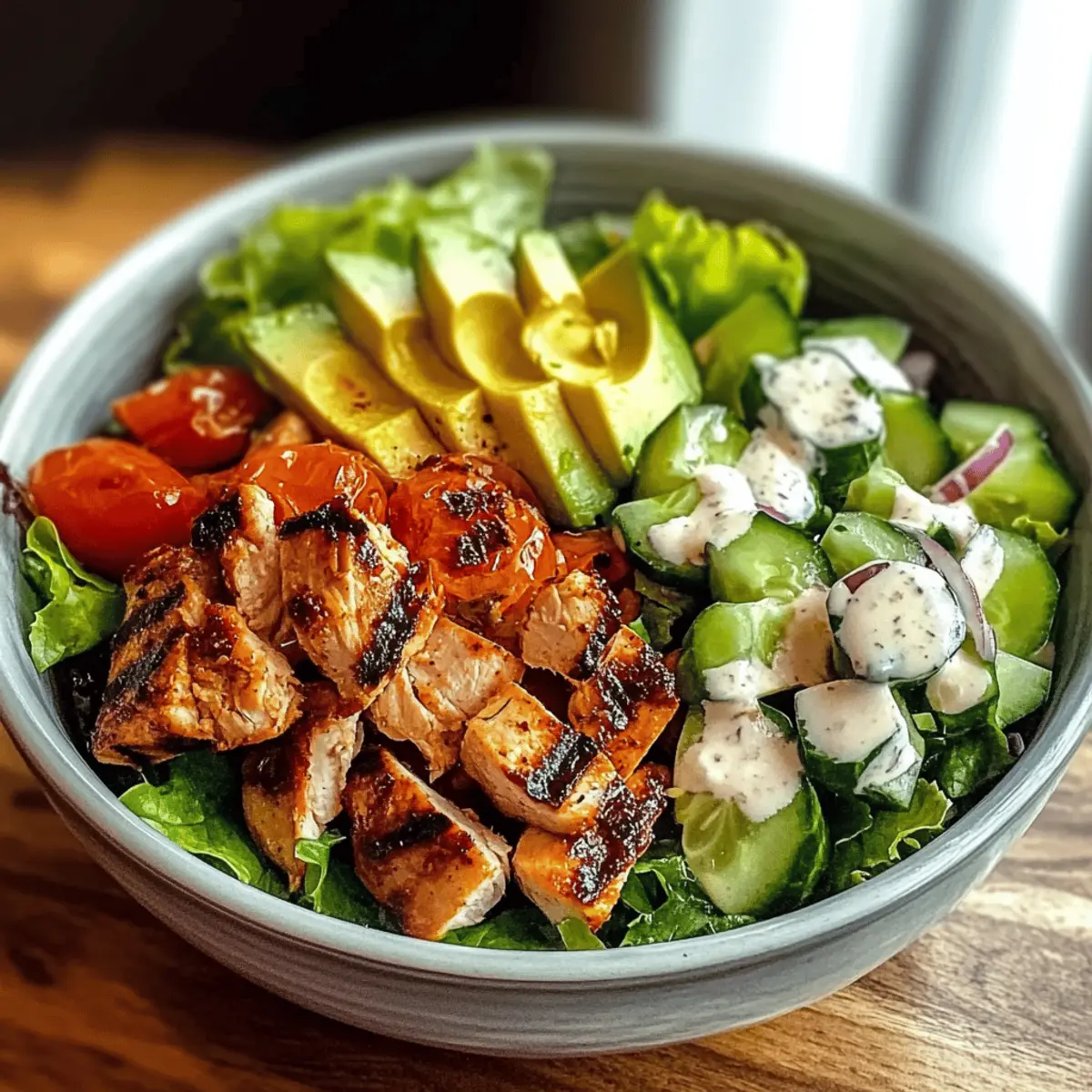 BBQ Chicken geschnittenen Salat: Frisch und lecker