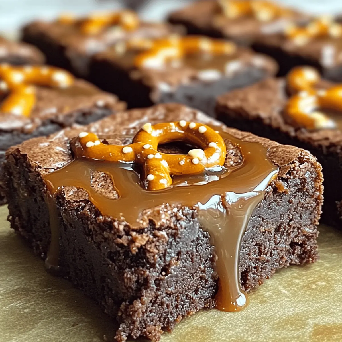 Karamell-Brezel-Brownies für süße Momente zuhause