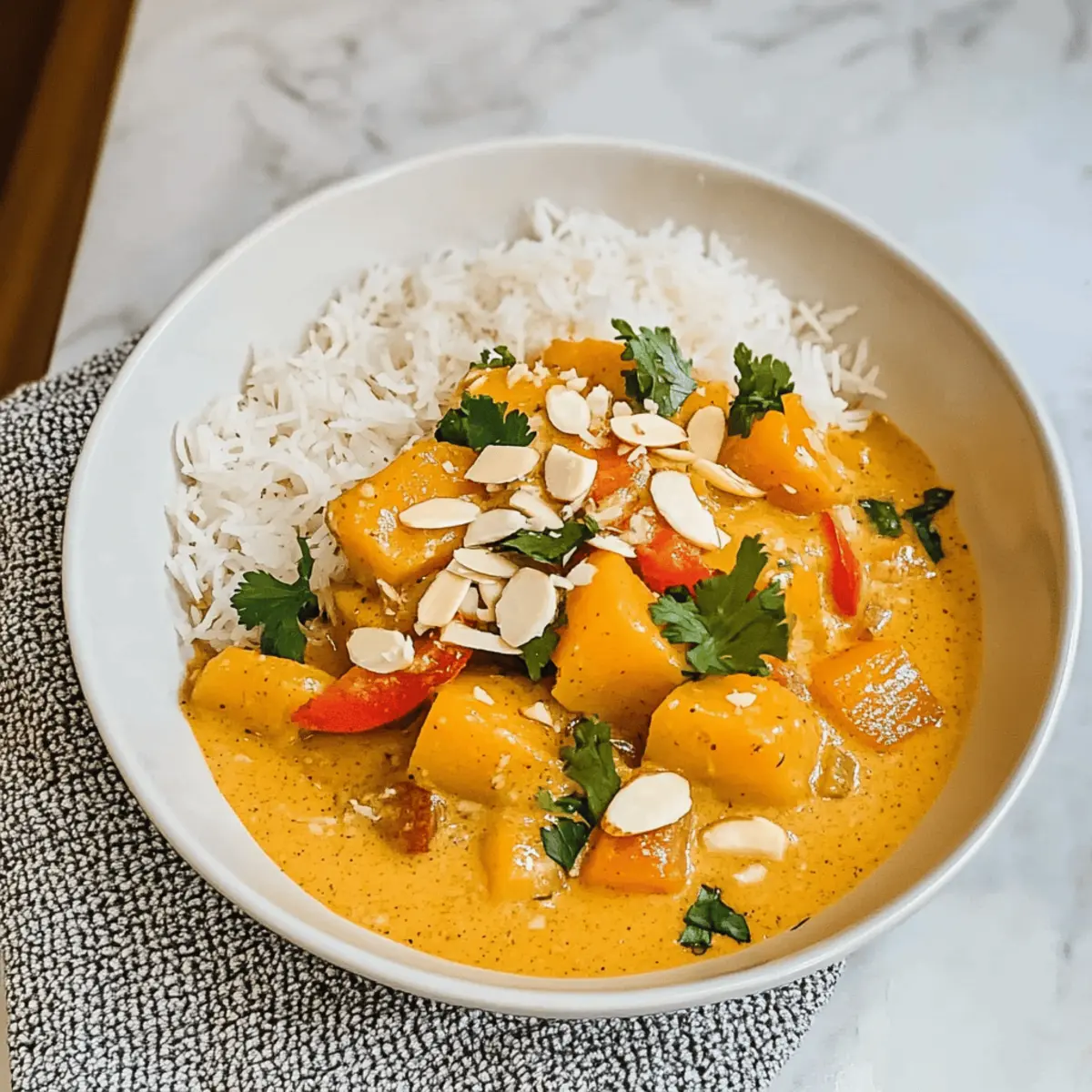 Kürbis Curry mit Kokosmilch für den Herbstgenuss