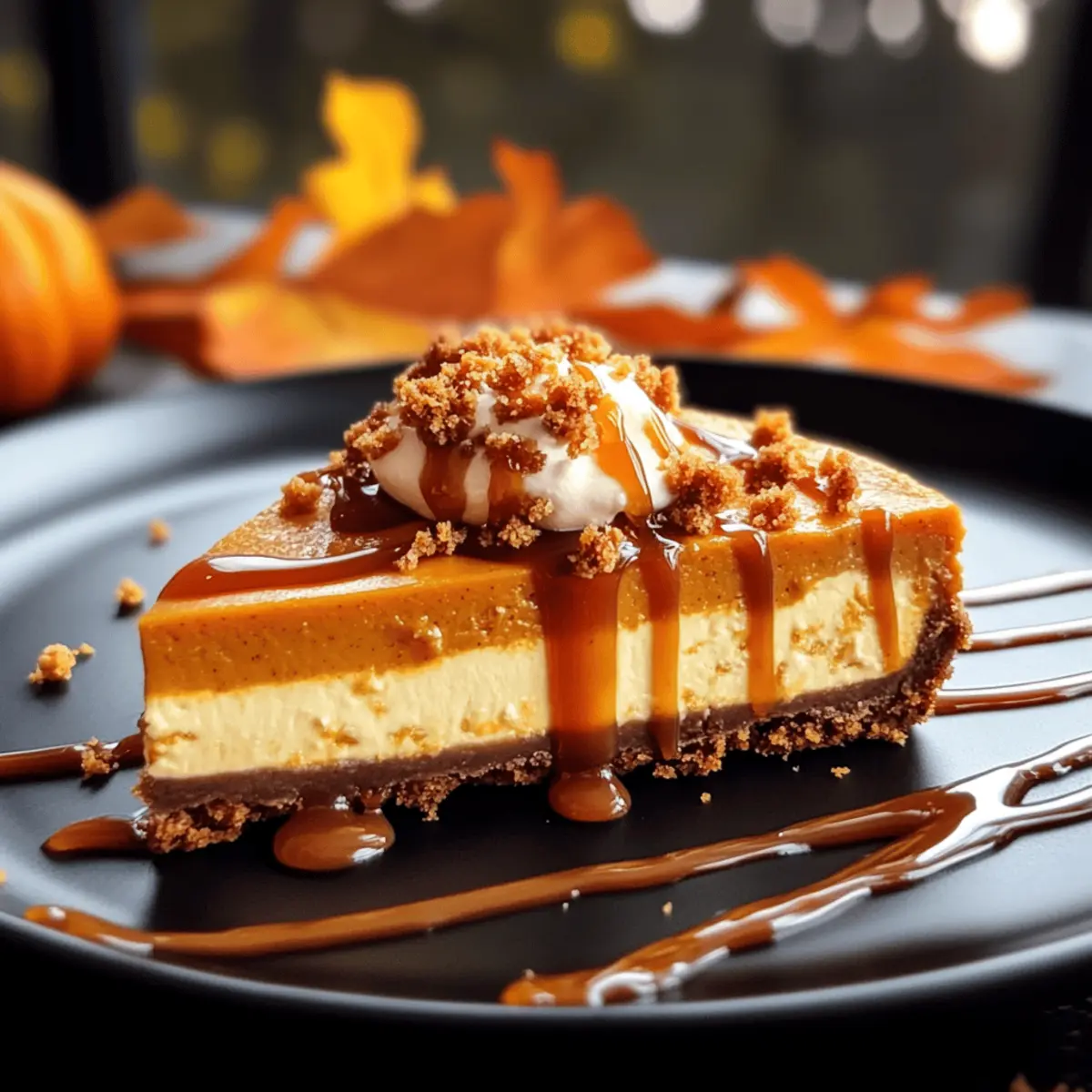 Kürbis-Cheesecake mit gesalzenem Karamell genießen