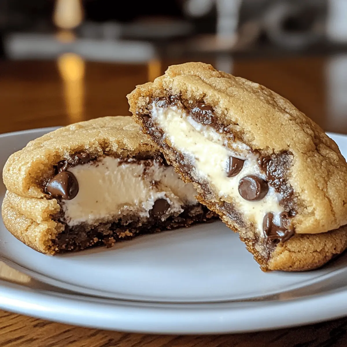 Käsekuchen gefüllte Schokoladenkekse perfekter Genuss