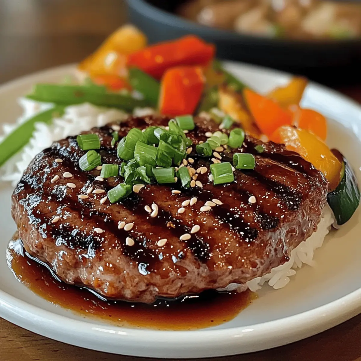 Japanisches Hamburgersteak zubereiten ganz einfach