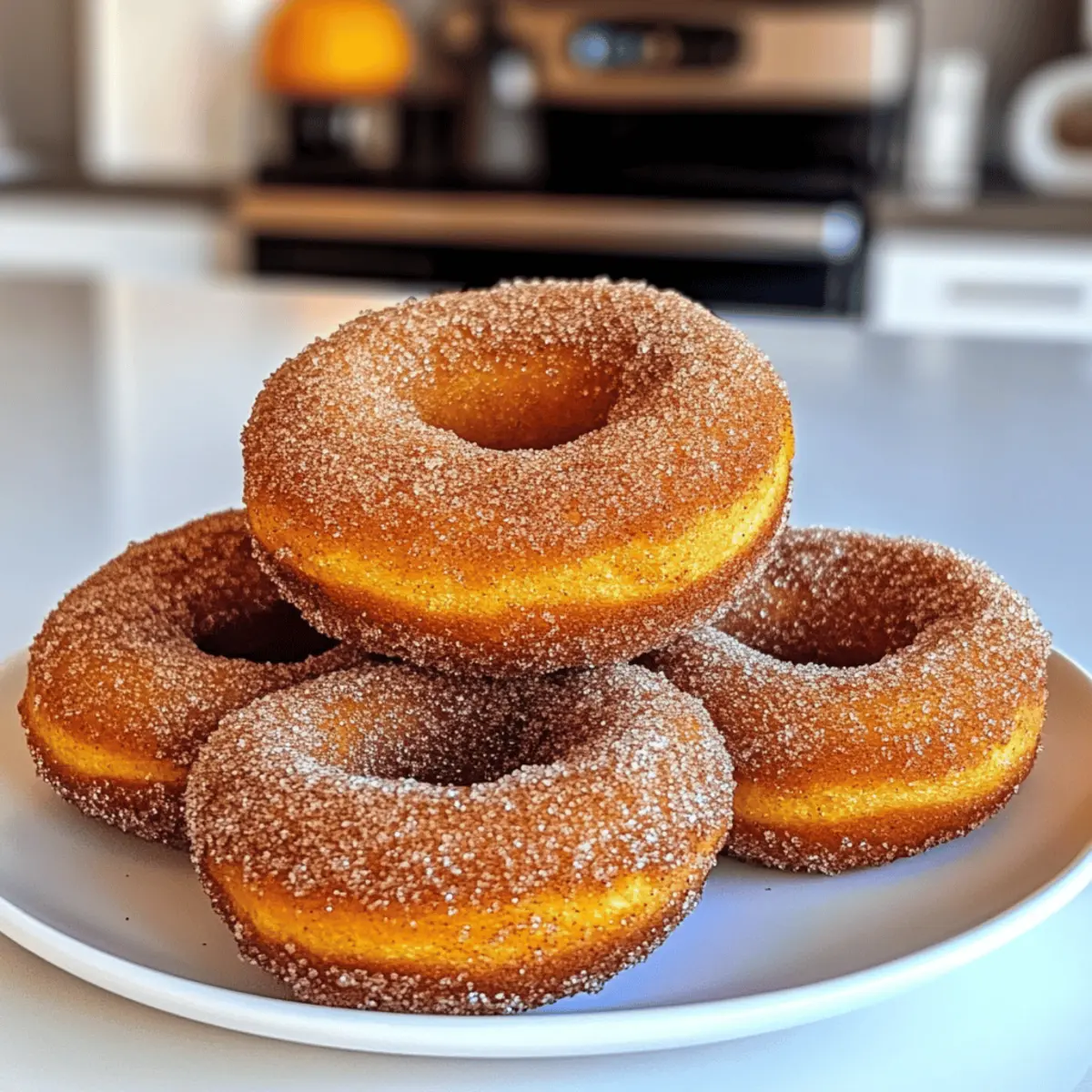 Einfache gebackene Kürbisdonuts für den Herbst