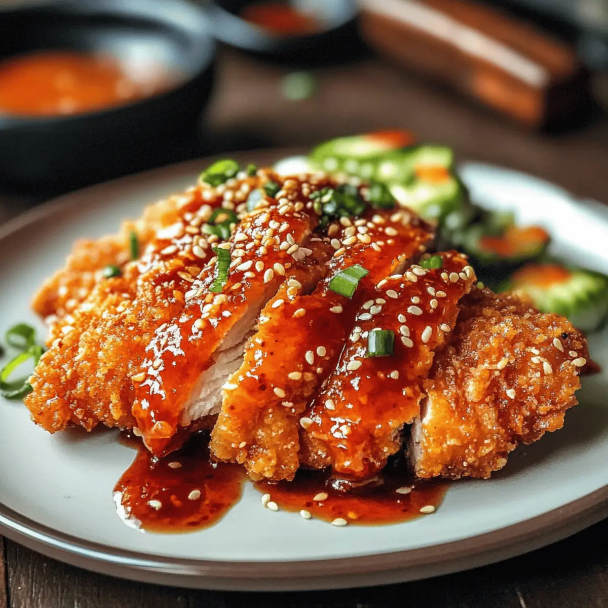 Würziges Koreanisches Hähnchen Katsu für zu Hause