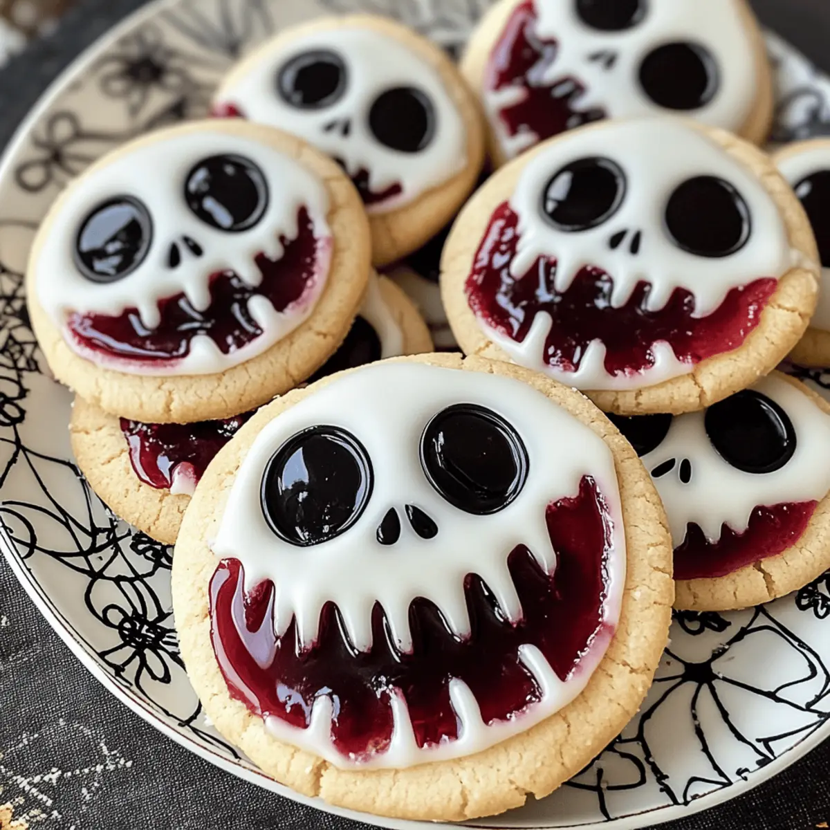 Einfache Jack Skellington Kekse für gruselige Feste