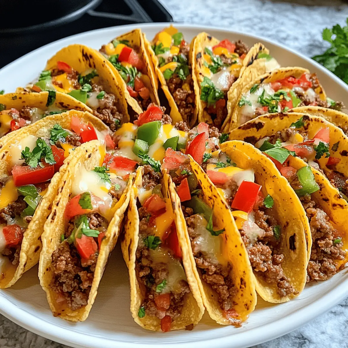 Mini-Tacos mit würzigem Hackfleischfüllung