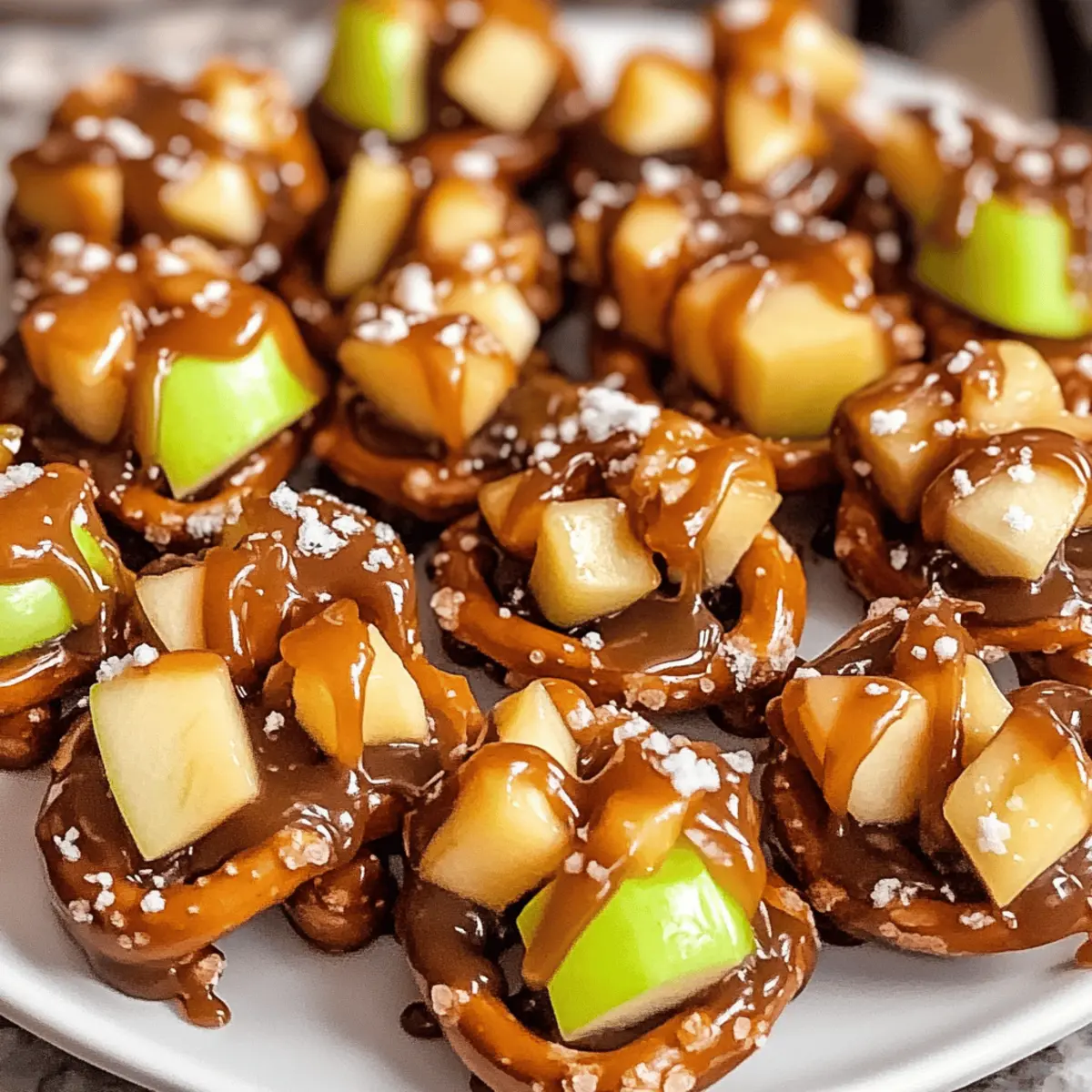 Karamell-Apfel-Brezel-Bissen für den Herbstsnack