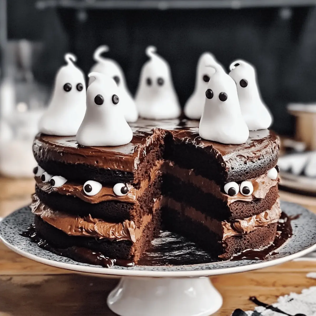 Gruselig leckere Geistertorte für Halloween feiern