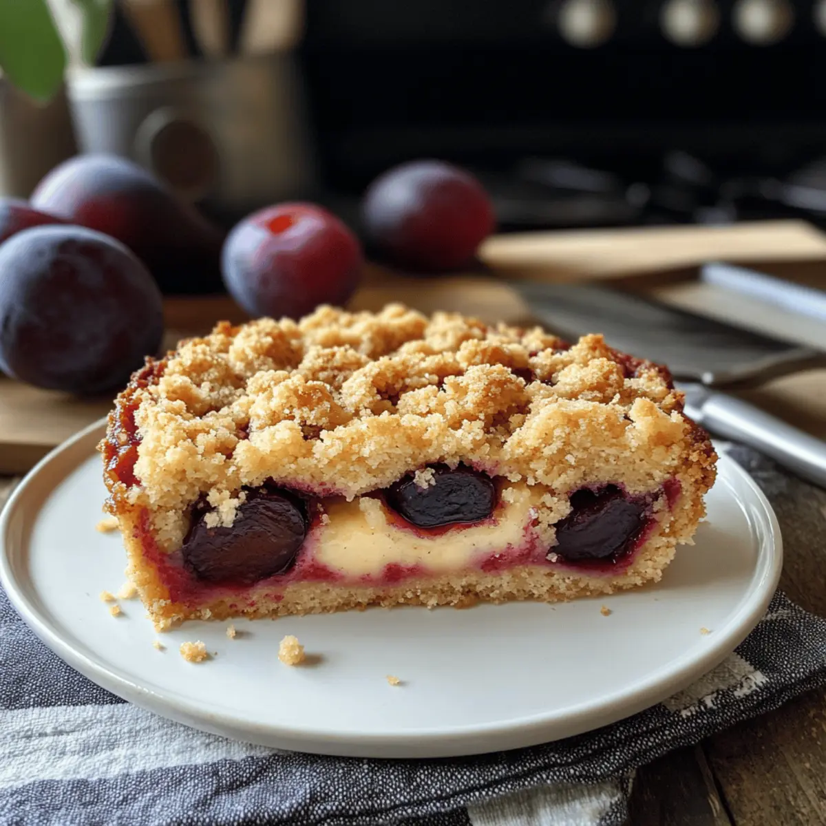 Pflaumenkuchen mit Vanillepudding für jede Gelegenheit