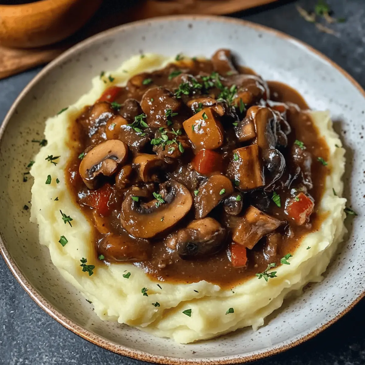Herzhaftes Pilz-Gulasch Bourguignon für gemütliche Abende
