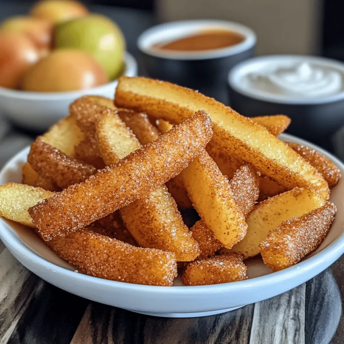 Knusprige Heißluftfritteusen-Apfelstäbchen zum Verlieben