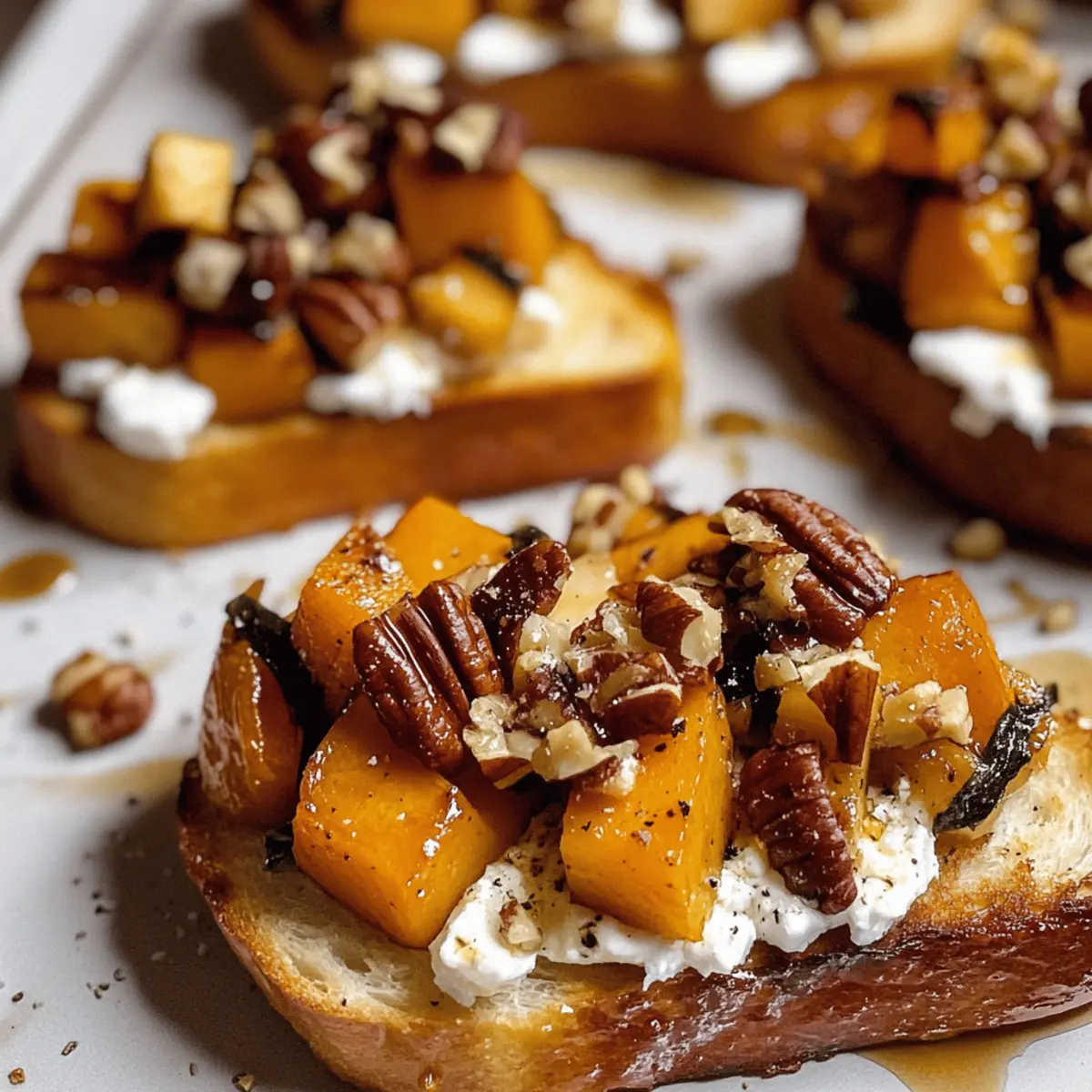 Herbst-Bruschetta mit Kürbis und Äpfeln genießen