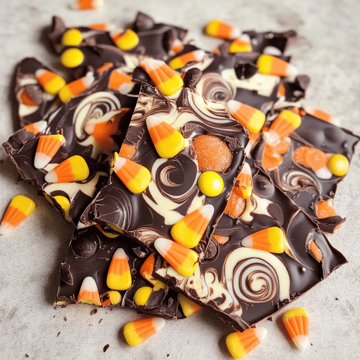 Halloween-Schokoladenrinde für festliche Stimmung