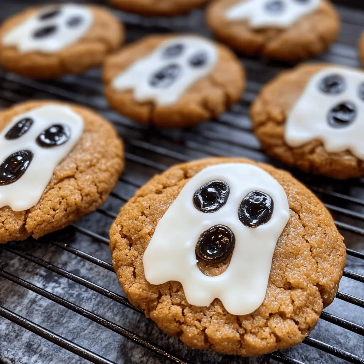 Spooky Geist Braune Butter Kürbis Kekse für Halloween