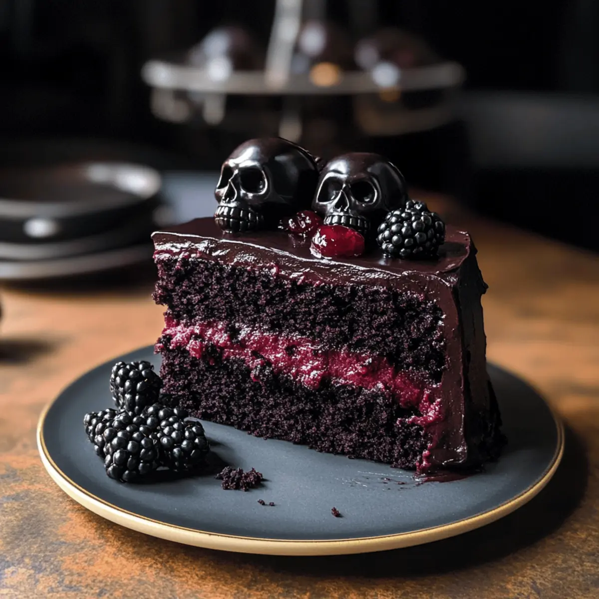 Spooky Schwarze Samt Halloween Torte ganz einfach!