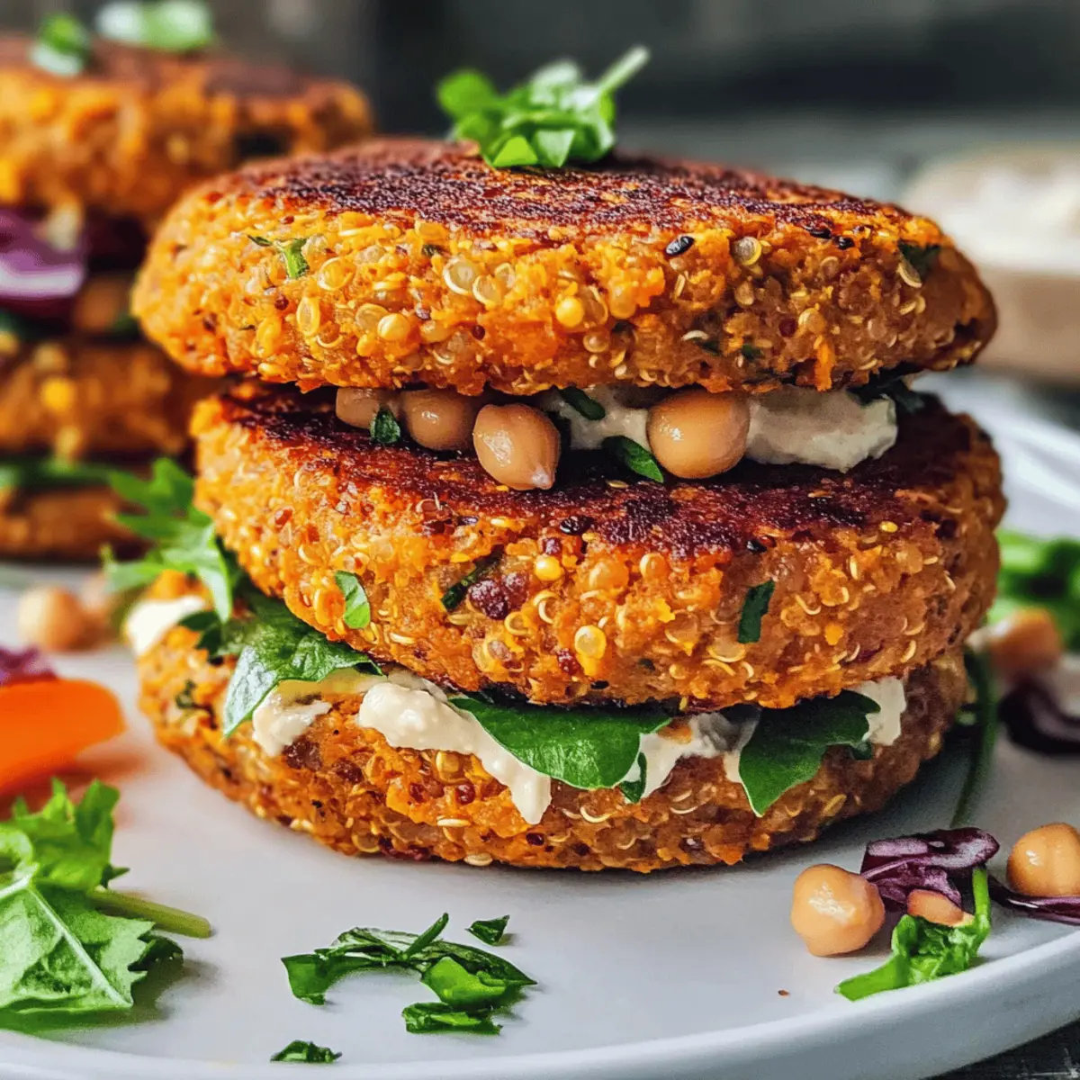 Veganer Kürbissburger mit Quinoa und Kichererbsen