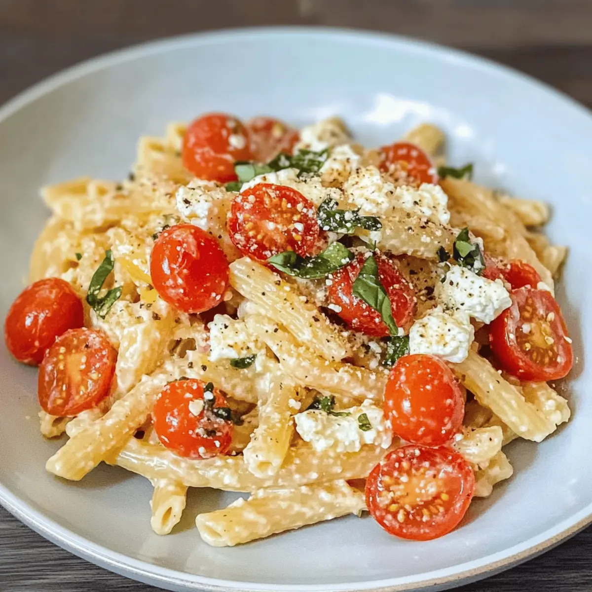 One Pot Spaghetti mit Tomaten-Feta-Soße Genuss