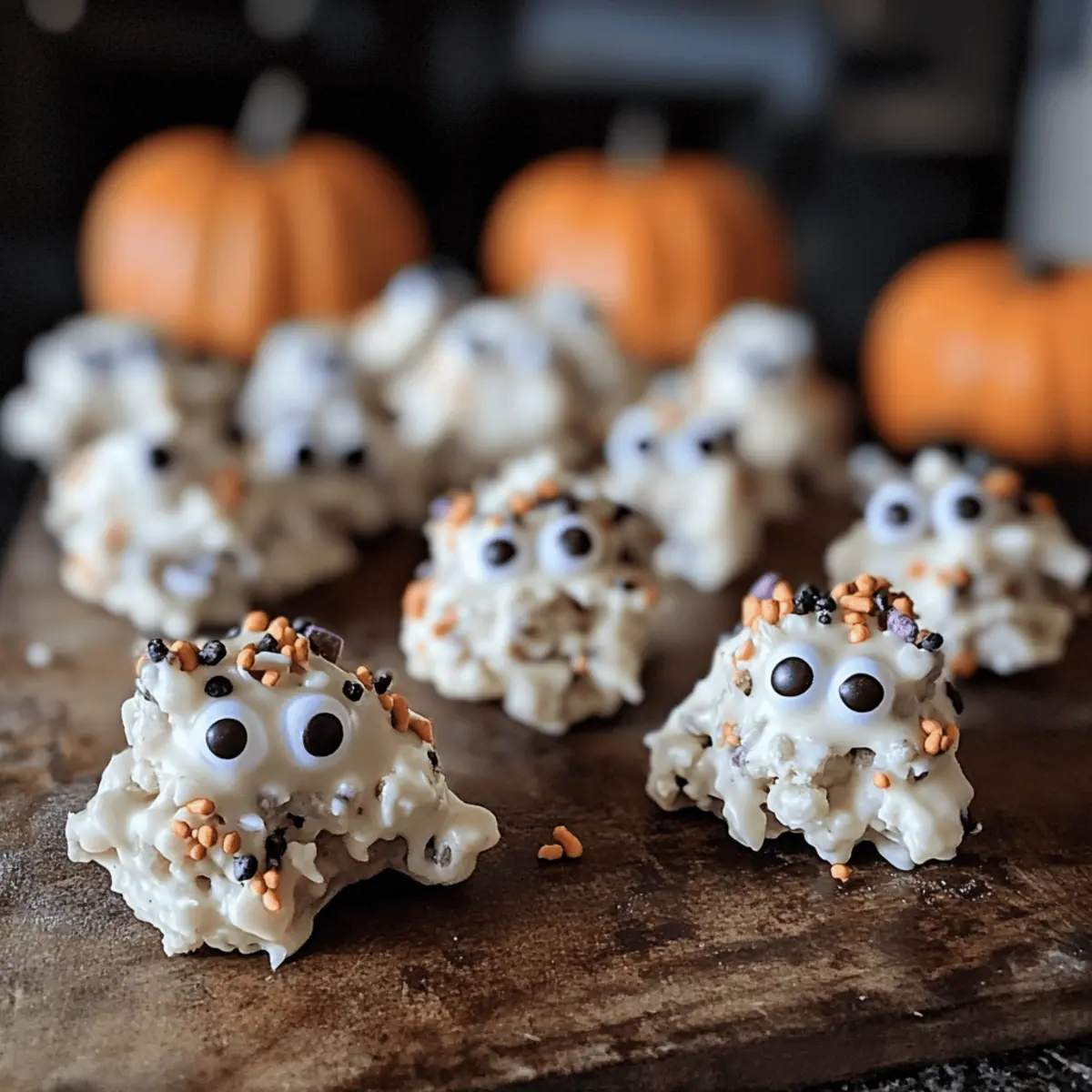 Weißer Schokoladen-Crossis gruselige Monster für Halloween