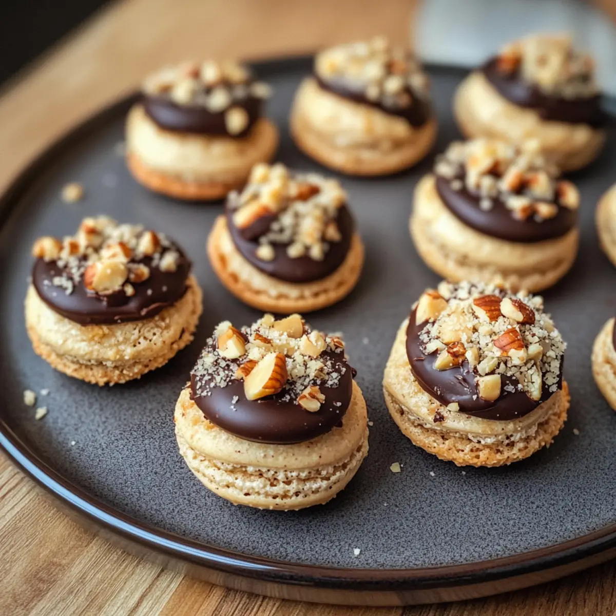 Nuss Marzipan Makronen für die Weihnachtszeit