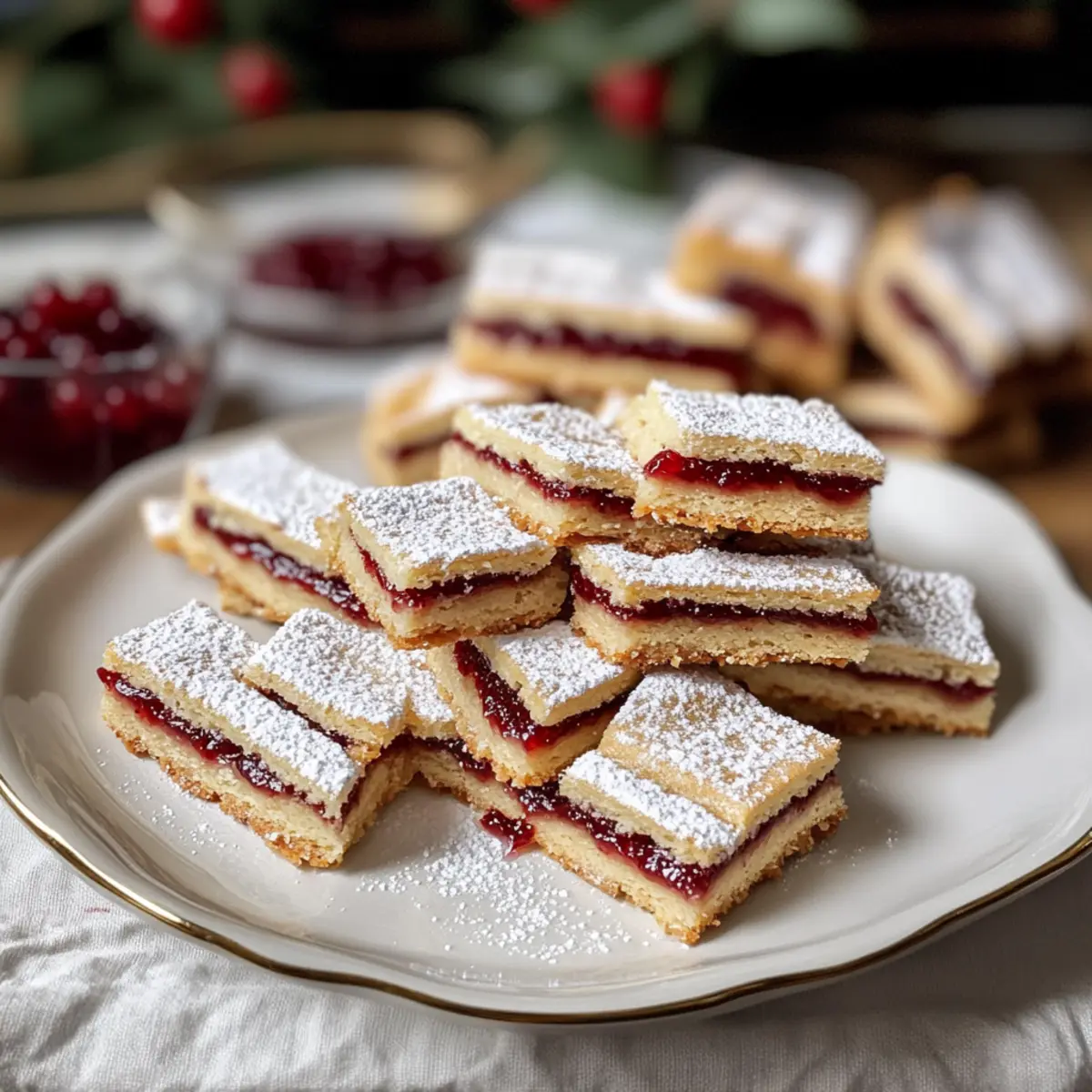 Rezept für zarte Linzer Streifen zum Verlieben
