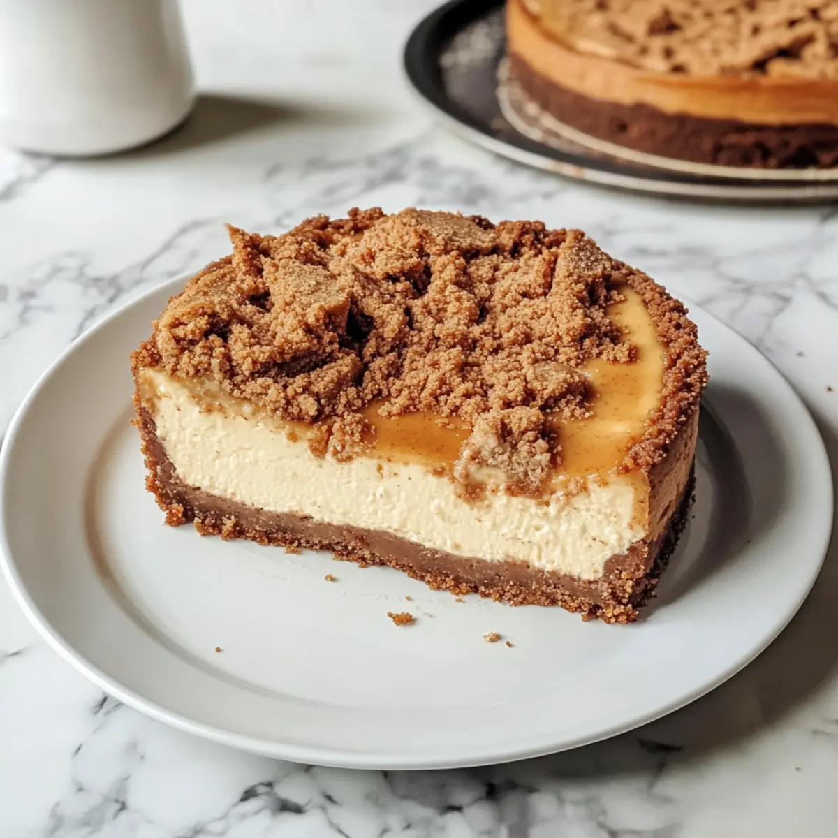 Spekulatius-Käsekuchen mit Keksboden & Streuseln