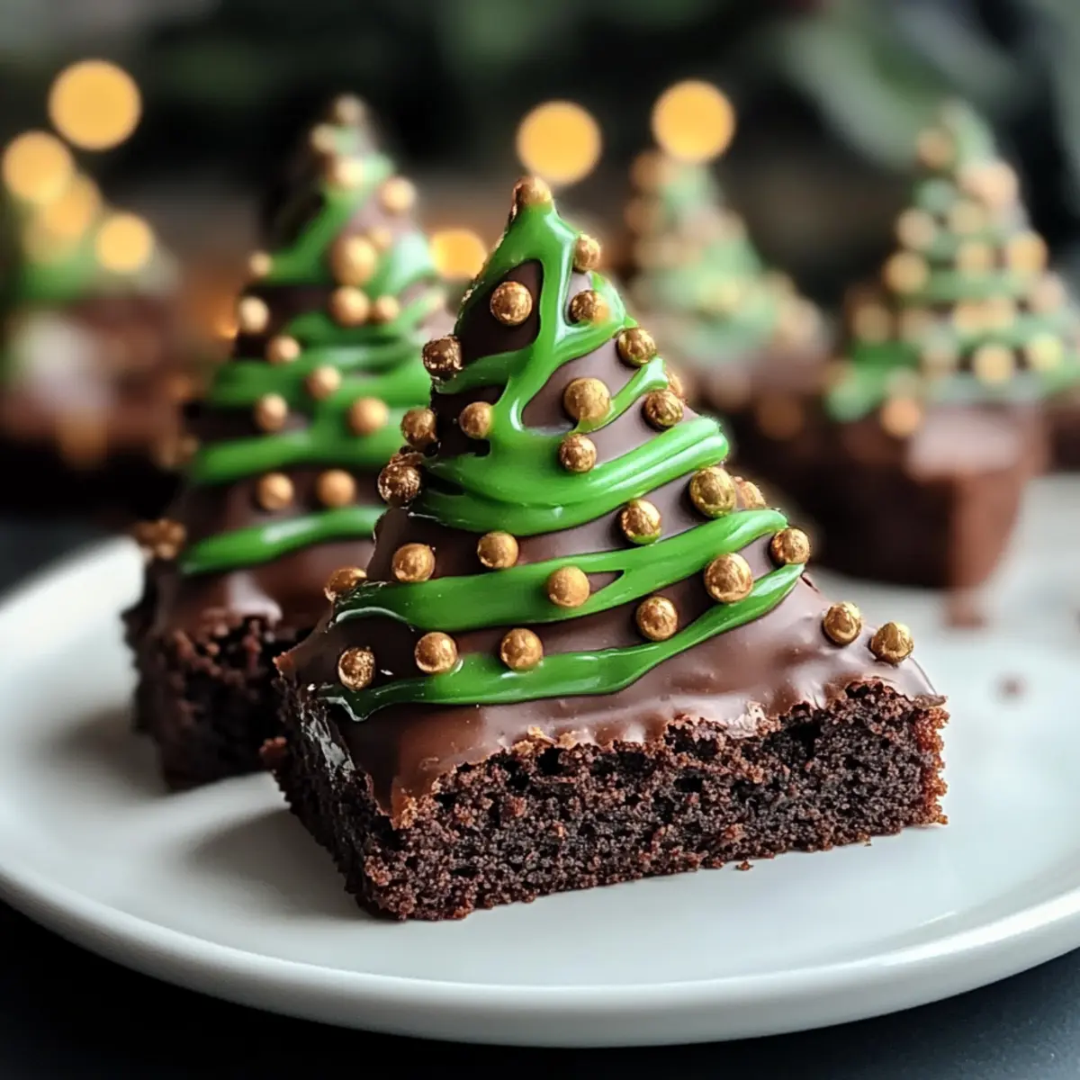 Weihnachtsbaum Brownies: Festliche Schokoladenfreude