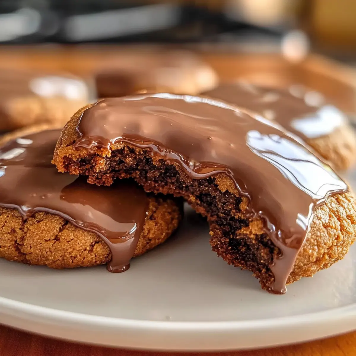 Wunderbar saftige Gewürzkekse mit Schoko-Guss rezept