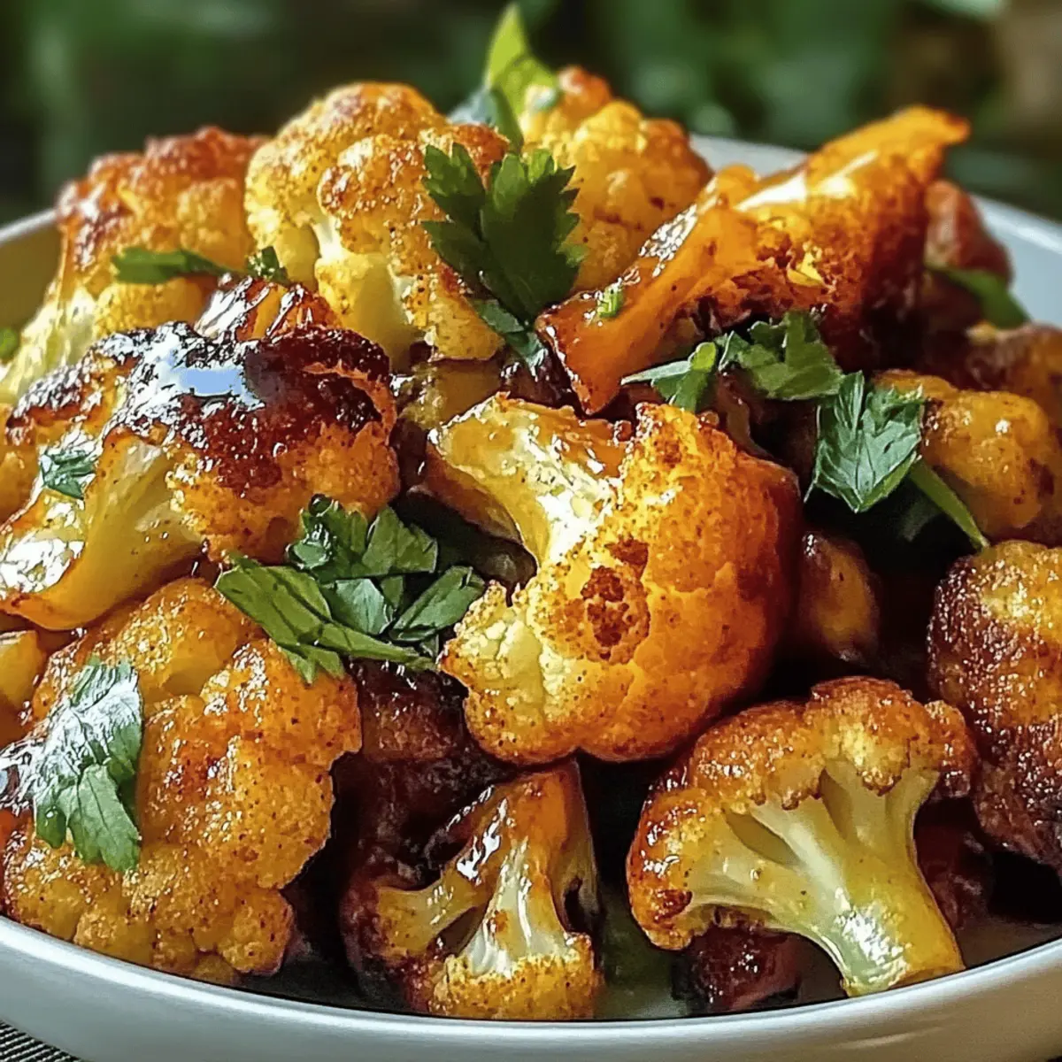 Gebratener Blumenkohl mit Honig-Curry Freude