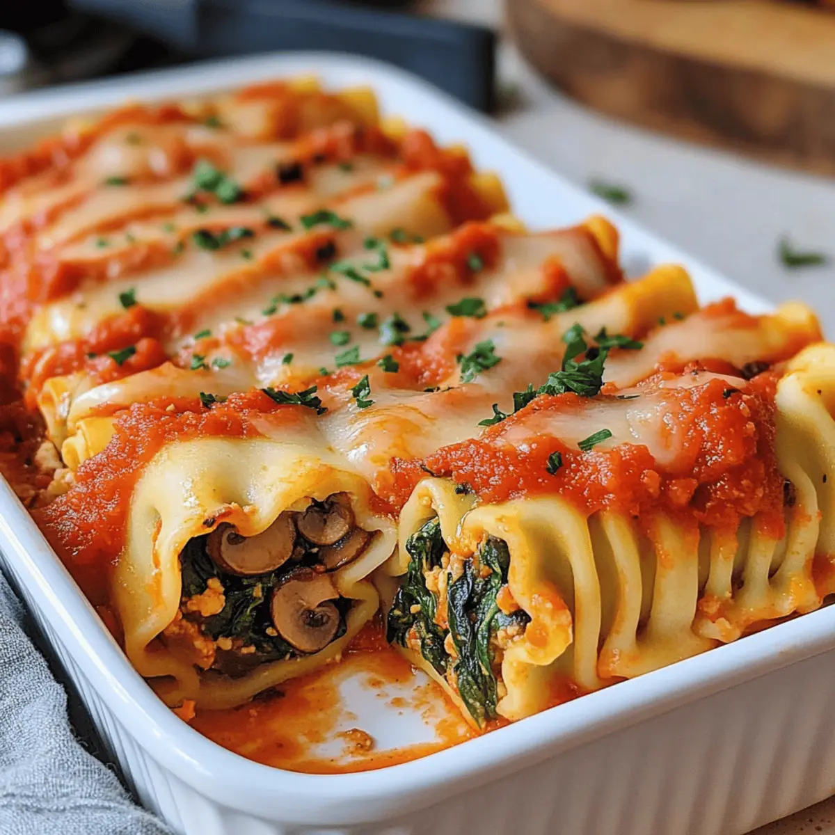 Vegane Lasagne Rollen mit Hummus und Spinat