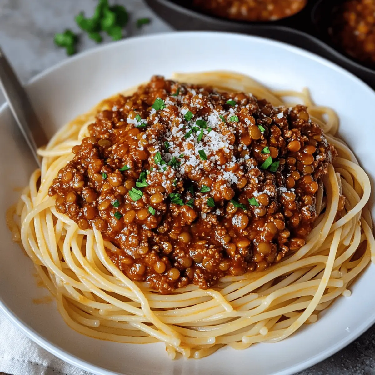 Vegane Spaghetti Bolognese mit Linsen einfach gemacht
